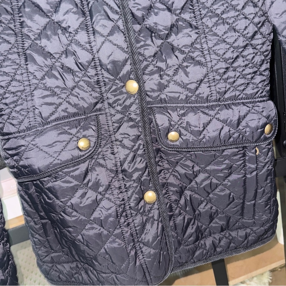joules barn jacket Newdale Quilted Hunter Coat puffer corduroy collar zipper - Picture 4 of 8